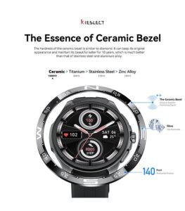 Kieslect Actor Smartwatch : Montre Connectée avec GPS, Étanchéité 5ATM et Superbe Cerclage en Céramique